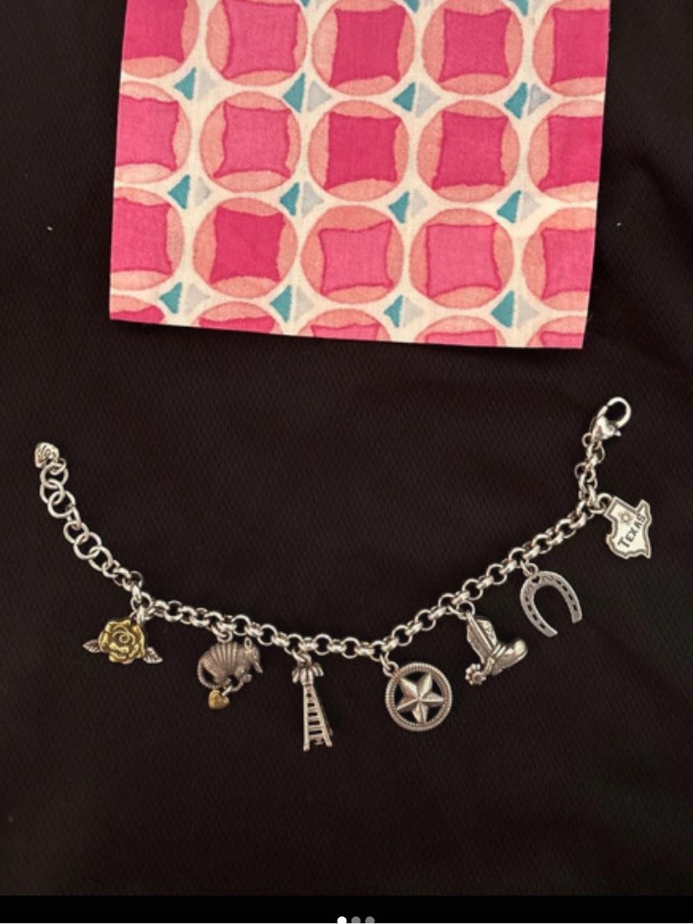 Brighton Texas Charm Bracelet -State, iconic Texas Charms Rare 2674